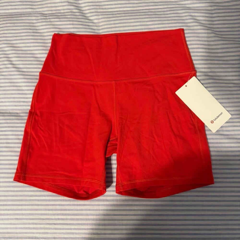 lululemon athletica Red High-Rise Athletic Shorts